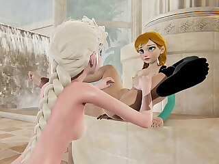 Bone-chilling inverted - Elsa x Anna - Two dimensional Porn